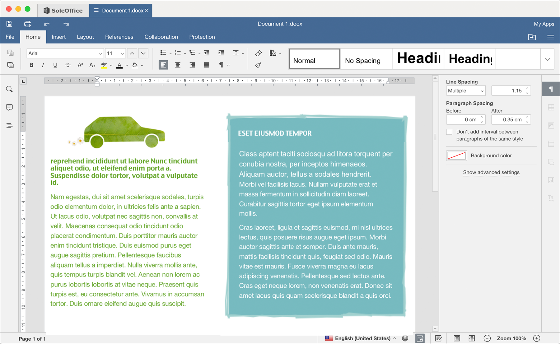 Document Editor Screenshot